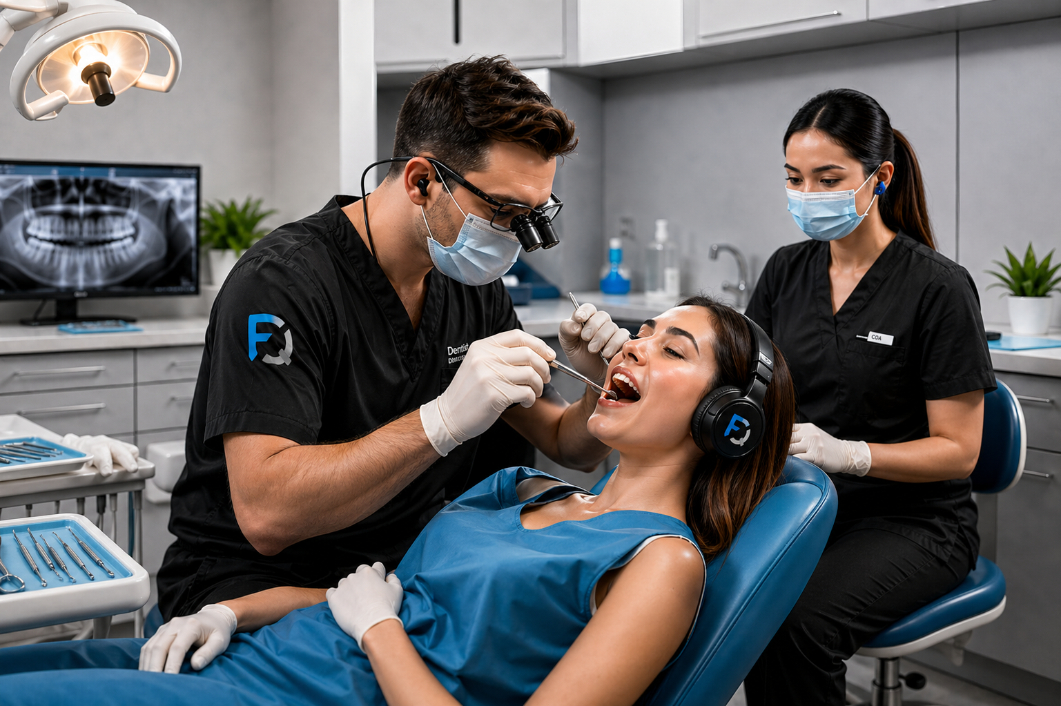 Patient during treatment
